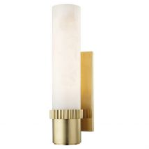 Argon 1 Light Wall Sconce Brass, Alabaster