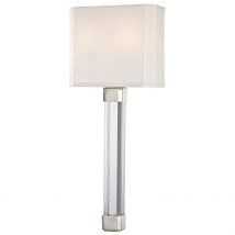 Larissa 2 Light Wall Sconce Polished Nickel, Silk