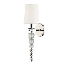 Persis 1 Light Wall Sconce Polished Nickel, Linen