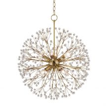 Dunkirk 8 Light Chandelier Brass, Crystal