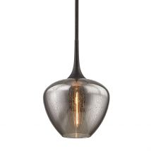 West End 1 Light Pendant Vintage Bronze, Glass