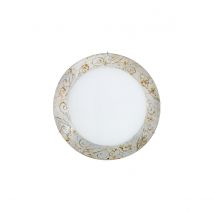 Serena Glass Decorative Flush Ceiling Light 2 Light Chrome