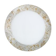 Serena Glass Decorative Flush Ceiling Light 4 Light Chrome