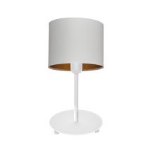 Alba Table Lamp With Round Shade White, Gold 20cm