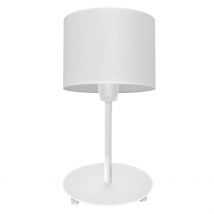 Alba Table Lamp With Round Shade White 20cm