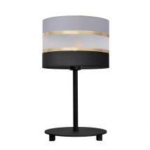 Helen Table Lamp With Round Shade Black, Gold, Grey 20cm