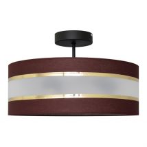 Helen Cylindrical Ceiling Light Brown, Gold, Black 40cm