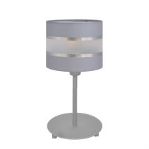 Helen Table Lamp With Round Shade Grey, Silver 20cm