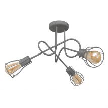 Oxford Multi Arm Semi Flush Ceiling Light Grey 56cm