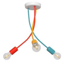Harvard Multi Arm Semi Flush Ceiling Light Multi-Coloured 36cm