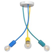 Harvard Multi Arm Semi Flush Ceiling Light Multi-Coloured 36cm