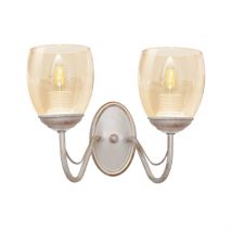Allena Wall Lamp White, Gold, Amber 27cm