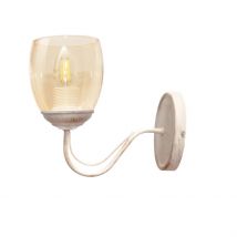 Allena Wall Lamp White, Gold, Amber 10cm