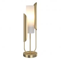 Сipresso Table & Floor Table Lamp Gold, Glass White Shade
