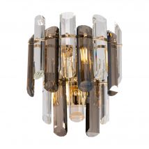 Flare Neoclassic Glass & Crystal Wall Lamp Gold