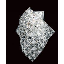 Diamond Crystal Single Wall Light Chrome Frame