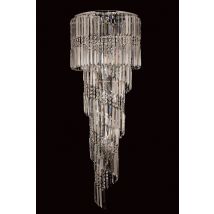 Toronto 14 Light Polished Chrome Clear Crystal Flush Fitting