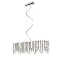 Belize 6 Light LED Oblong Chrome Crystal Pendant Ceiling Light
