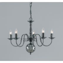 Flemish Gun Metal 5 Arm Chandelier