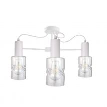 Inger Multi Arm Semi Flush Ceiling Light White, 60cm, 3x E27