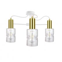 Inger Multi Arm Semi Flush Ceiling Light White, Gold, 60cm, 3x E27