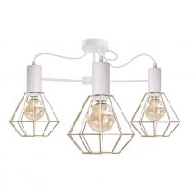 Lars Multi Arm Semi Flush Ceiling Light White, 60cm, 3x E27