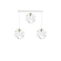 Pola Bar Pendant Ceiling Light White, Gold, 65cm, 3x E27