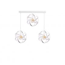 Pola Bar Pendant Ceiling Light White, 65cm, 3x E27