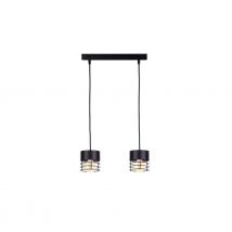 Elle Bar Pendant Ceiling Light Black, 50cm, 2x E27