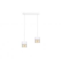 Royal Bar Pendant Ceiling Light White, Gold, 50cm, 2x E27