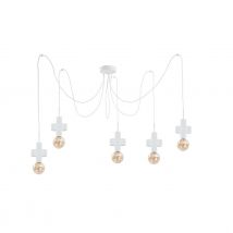 Unica Cluster Pendant Ceiling Light White, 5x E27