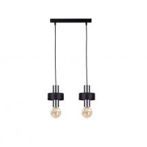 Unica Bar Pendant Ceiling Light Black, Silver, 50cm, 2x E27
