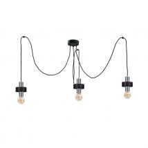 Unica Cluster Pendant Ceiling Light Black, Silver, 3x E27