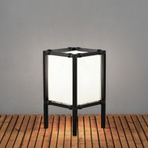 Palermo Outdoor Modern Lounge Black Lantern White Fabric Small, IP44