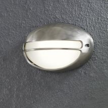 Torino Outdoor Modern Oval Flush Light Aluminium, IP44