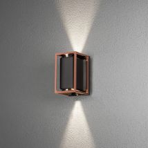 Vale Outdoor Modern Up Down Wall Light Black Copper 2x GU10 Adjustable Beam, IP44
