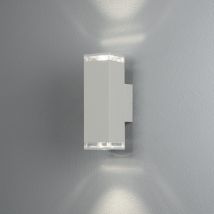Pollux Outdoor Modern Up Down Wall Light White 2x GU10, IP44