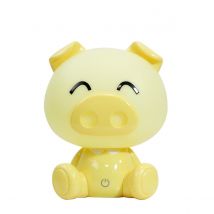 Piggy Integrated LED Childrens Table Lamp, Yellow