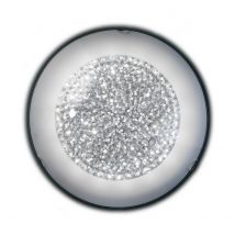 Brill 40cm LED Patterned Glass Flush Ceiling Light, 4000K
