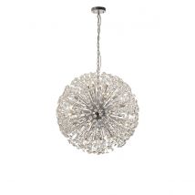 Salisbury Ceiling Pendant 80cm Sphere 24 Light G9 Polished Chrome, Crystal