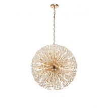 Salisbury Ceiling Pendant 80cm Sphere 24 Light G9 French Gold, Crystal