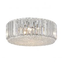 Prince Crystal Ceiling Light, Silver, 5x G9