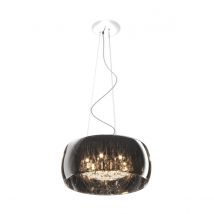 Crystal Pendant Ceiling Light, Chrome, 6x G9