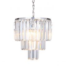 Amedeo Pendant Ceiling Light, Chrome, Glass, 4x E14
