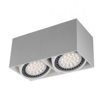 Box Twin Surface Mounted Downlight, White, GU10 (ES111)