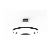 Circle Integrated LED Pendant Ceiling Light, Black, 5520lm, 3000K