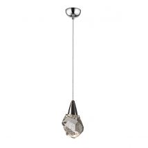 Aquaria Integrated Led Pendant Ceiling Light Chrome, Transparent 3000K 450Lm