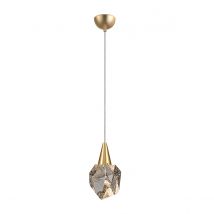 Aquaria Integrated Led Pendant Ceiling Light Matt Gold, Transparent 3000K 450Lm