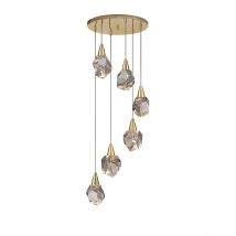 Aquaria Cluster Pendant Ceiling Light Matt Gold, Transparent 3000K 2700Lm