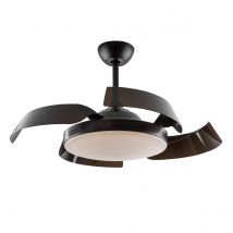 Enzo 6 Speed Ceiling Fan with Retractable Blades Black, 3000-6000K, Remote Control, Timer & Reversible Functions